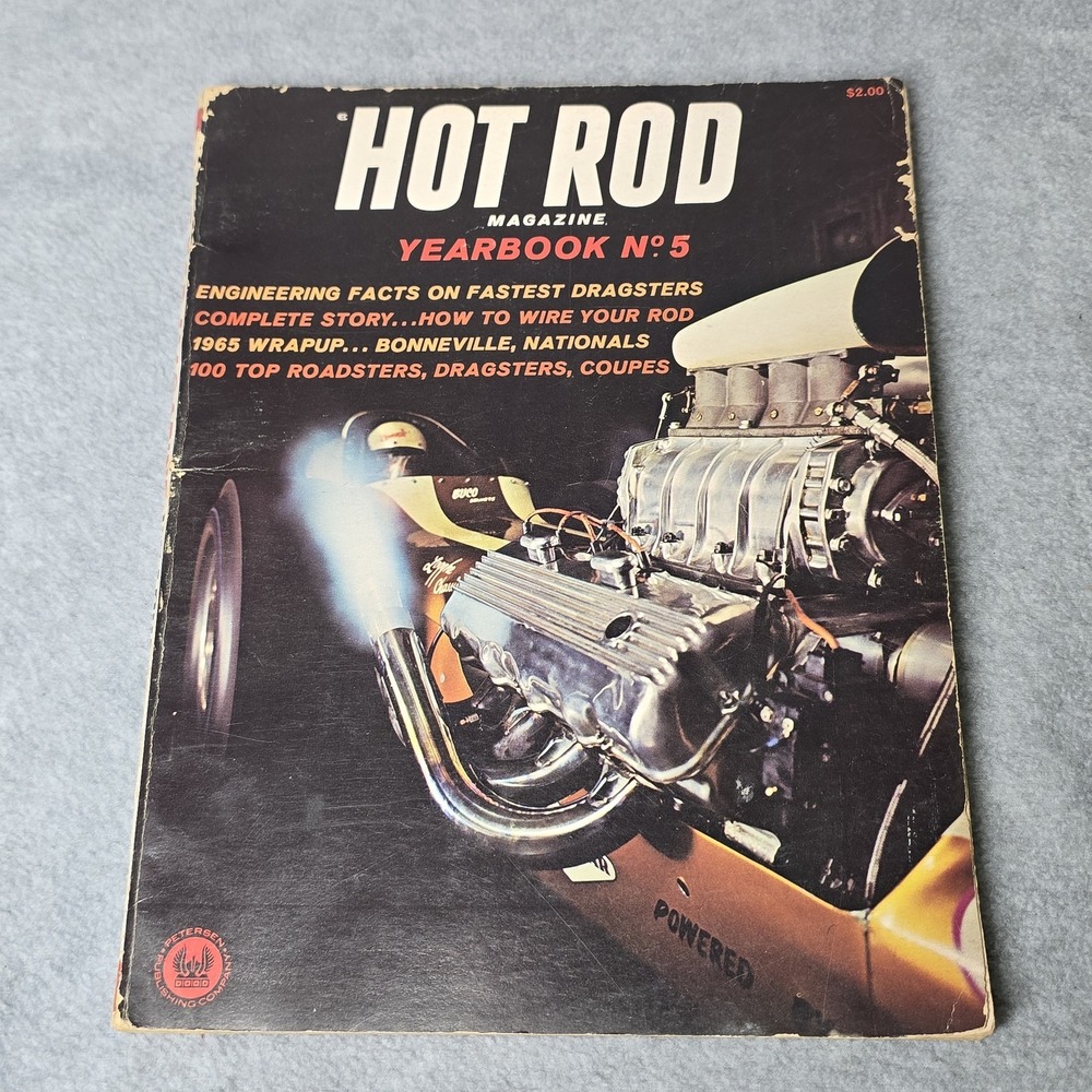 Vintage 1966 Hot Rod Magazine Yearbook No. 5 Drag Racing Hot Rods PB USA